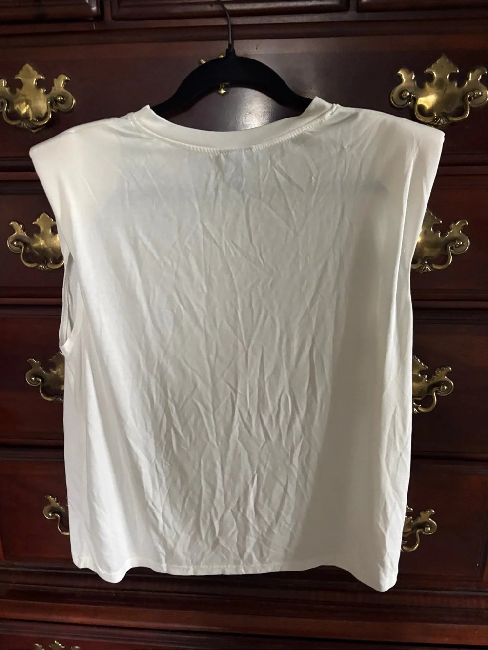 Scoop white Sleeveless Crewneck Tank Top